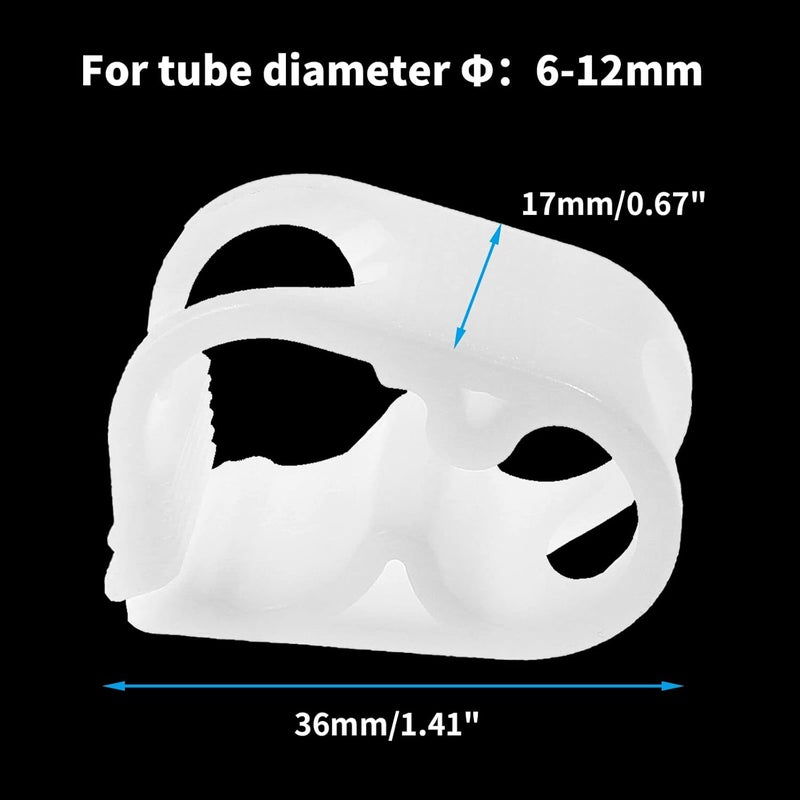 BokWin 2PCS Plastic Tubing Clamps Adjustable Tube Clamp, 1/4"-1/2" Tube OD Shut Off Hose Clamp Water Flow Control Tube Clip Pipe for Control Wine Beer Bottle and Infusion Bottle - Image 2